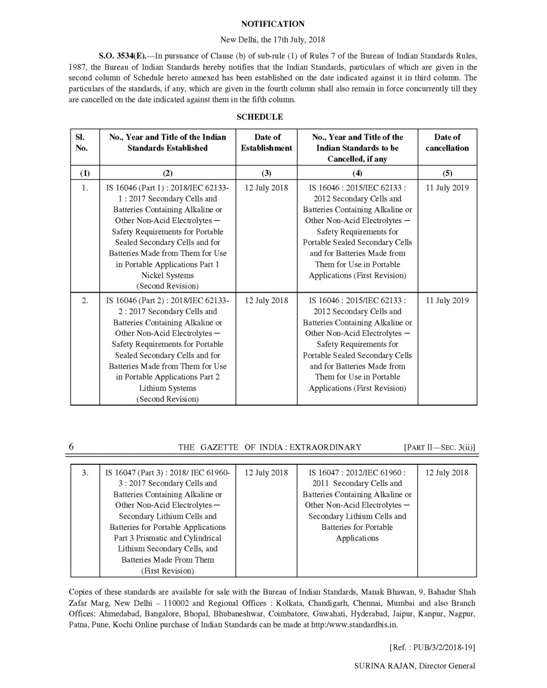 BIS将实施印度电池新版法规 BIS将实施印度电池新版法规