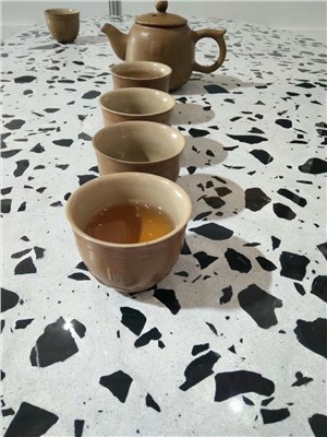 无机水磨石——荒料大石头压制，大中小颗粒骨料水磨石